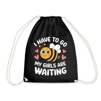 abeille abeille apicultrice abeille abeille - Sac de sport léger - noir - Devant