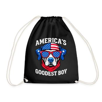 Le meilleur chien d’Amérique - Sac de sport léger - noir - Devant