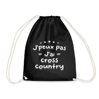 j'peux pas jai cross country running course à pied - Sac de sport léger - noir - Devant