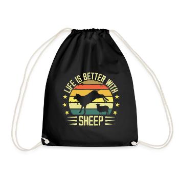 Life Is Better With Sheep - Sheep Lover - Sac de sport léger - noir - Devant