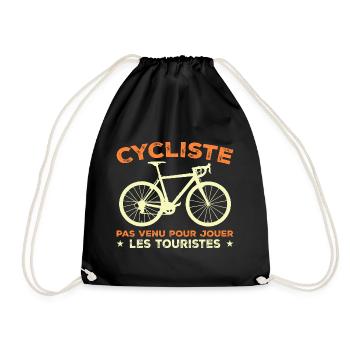 Radfahrer Geschenk Personalisierter Humor - Turnbeutel - Schwarz - Vorne