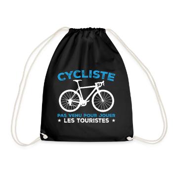 Radfahrer Geschenk Personalisierter Humor - Turnbeutel - Schwarz - Vorne