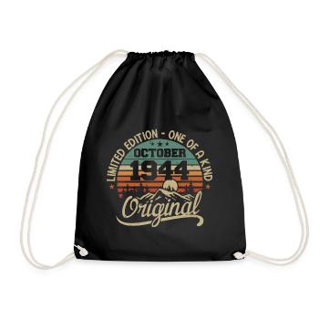 October 1944 - Legends Are Born In October 1944 - Drawstring Bag - black - Front