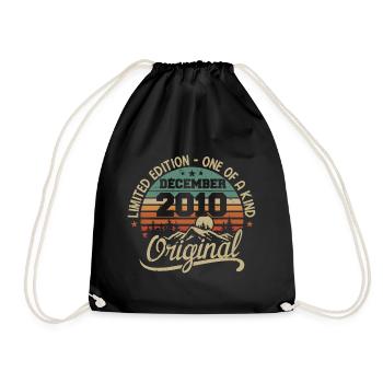 Original 15th Anniversary Gift, December 2010 - Drawstring Bag - black - Front