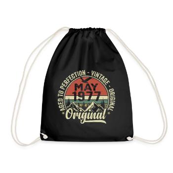 Mai 1977 anniversaire Mai 1977 May 1977 - Sac de sport léger - noir - Devant