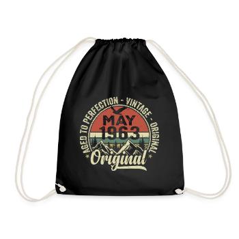 Mai 1963 anniversaire Mai 1963 May 1963 - Sac de sport léger - noir - Devant