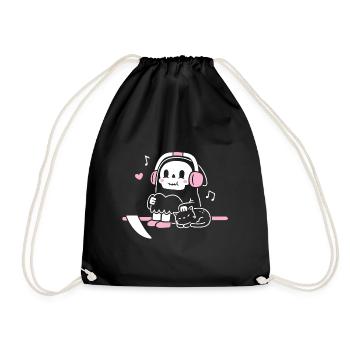 Cute Grim Reaper prenant une pause - Sac de sport léger - noir - Devant