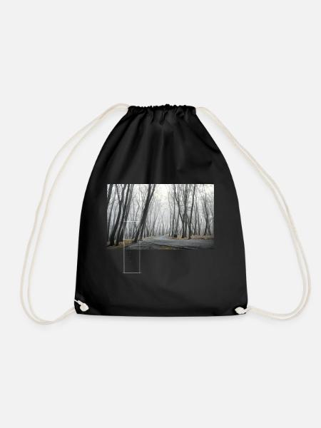 Fog I (EPHEMERAL series) - Drawstring Bag - black