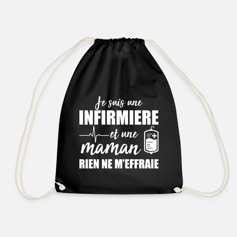 Infirmière et Maman Cadeau Pour Mère Infirmiere - Sac de sport léger - noir