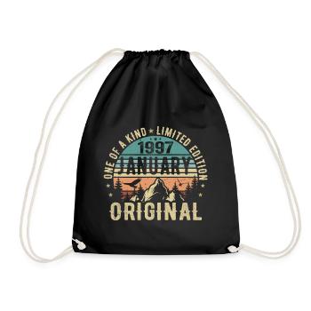 Cadeau d’anniversaire Janvier 1997 - Janvier 1997 - Sac de sport léger - noir - Devant