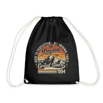 Vintage Born in 1994 | 31st Anniversary Gift 1994 - Drawstring Bag - black - Front