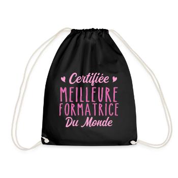 Certifiée meilleure formatrice du monde - Sac de sport léger - noir - Devant