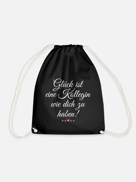 Glück ist eine Kollegin wie dich zu haben - Turnbeutel - Schwarz