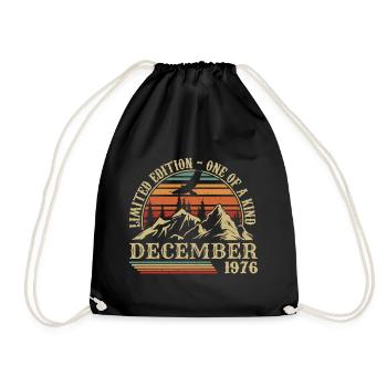 Vintage Décembre 1976, Génial Depuis Décembre 1976 - Sac de sport léger - noir - Devant