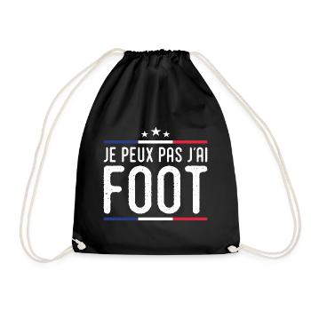 Je Peux pas j'ai foot football joueur Footballeur - Sac de sport léger - noir - Devant