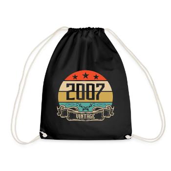 2007 Vintage Birthday Retro Classic - Sac de sport léger - noir - Devant