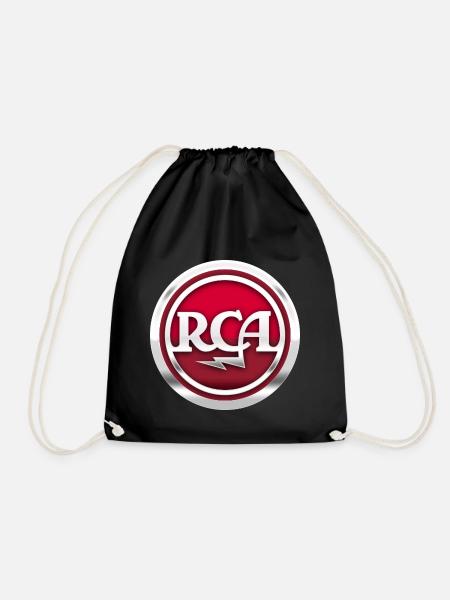 RCA Logo Red/White - Drawstring Bag - black