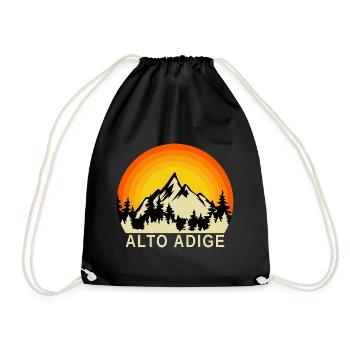 Tyrol du Sud, montagnes, italie, alpes, nature - Sac de sport léger - noir - Devant