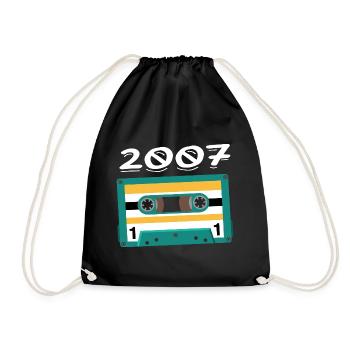 Cassette 2007 Vintage Anniversary 2007 - Drawstring Bag - black - Front