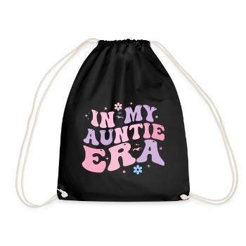 In My Auntie Era Baby Announcement for Aunt - Sac de sport léger - noir - Devant