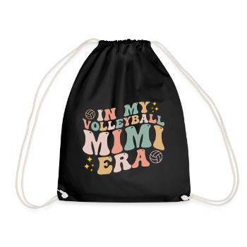 In meinem Volleyball Mimi Ära Retro Spieltag Groovy - Turnbeutel - Schwarz - Vorne