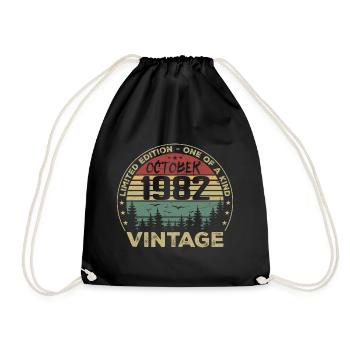Anniversaire Millésime Fabriqué en Octobre 1982 - Sac de sport léger - noir - Devant