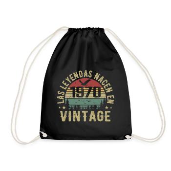 Naissance des légendes 1970 Cadeau d’anniversaire 1970 - Sac de sport léger - noir - Devant