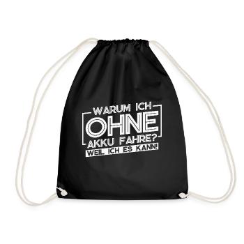 Fahrrad Radsport Fahrradfahrer Spruch - Turnbeutel - Schwarz - Vorne