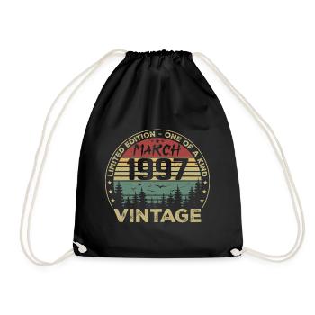 Mars 1997 - Meilleur Cadeau Anniversaire Mars 1997 - Sac de sport léger - noir - Devant