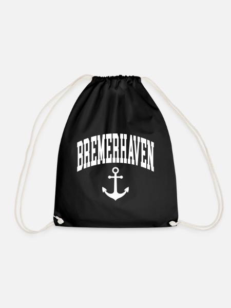 Bremerhaven - Turnbeutel - Schwarz