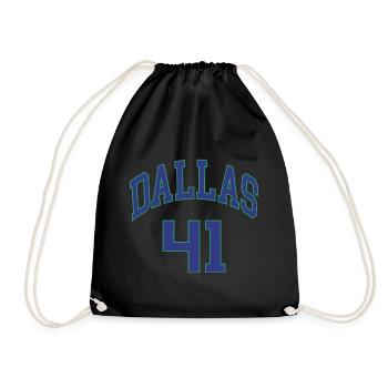 Dallas 41 - Drawstring Bag - black - Front