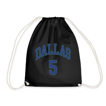 Dallas 5 - Drawstring Bag - black - Front