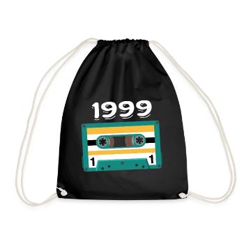 Cassette 1999 Vintage Anniversary 1999 - Drawstring Bag - black - Front