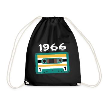 Cassette 1966 Vintage Anniversary 1966 - Drawstring Bag - black - Front