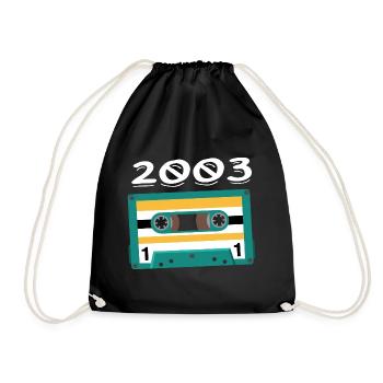Cassette 2003 Vintage Anniversary 2003 - Drawstring Bag - black - Front