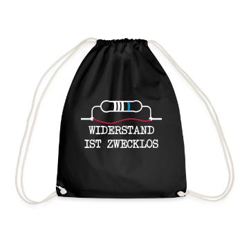 La résistance est futile - Sac de sport léger - noir - Devant