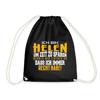 Ich bin Helen, Helen-Sachen !! - Turnbeutel - Schwarz - Vorne