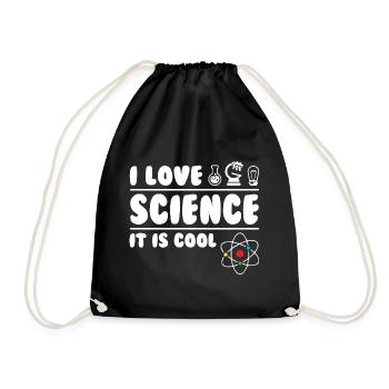 I Love Science - Drawstring Bag - black - Front