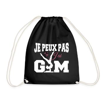 Gymnastik-Geschenk Ich kann nicht Fitnessstudio - Turnbeutel - Schwarz - Vorne
