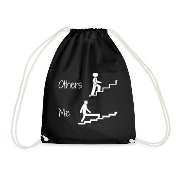 Others and Me Funny Humor Tee Humorous Saying Joke - Drawstring Bag - black - Front