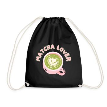 Matcha Lover Cup Heart Latte - Sac de sport léger - noir - Devant