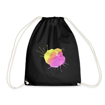 Splashes of colour - Drawstring Bag - black - Front