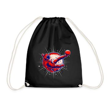 Coup de pied de football d’astronaute - Sac de sport léger - noir - Devant