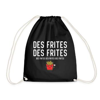 Des Frites Des Frites des Drites - Sac de sport léger - noir - Devant