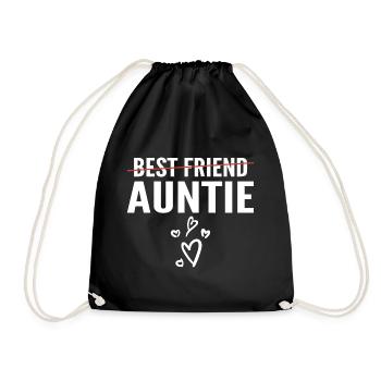 Promoted to Auntie - Best Friend to Auntie - Sac de sport léger - noir - Devant