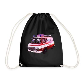Barkas B1000 Feuerwehr - Turnbeutel - Schwarz - Vorne