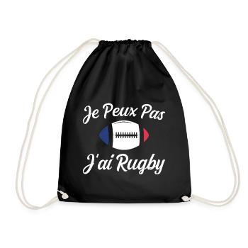 Je Peux Pas J'ai Rugby Humour Cadeau - Sac de sport léger - noir - Devant
