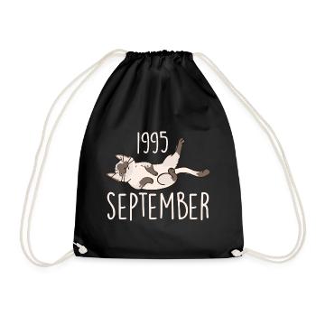 Caption September 1995 Anniversary Gift 1995 - Drawstring Bag - black - Front