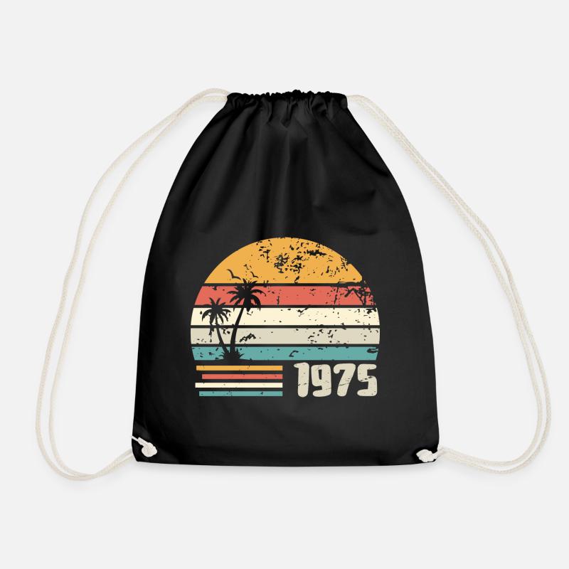 1975 Geburtstagsgeschenk - Made in 1975 Retro 1975 - Turnbeutel - Schwarz