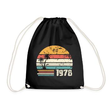 1978 Cadeau Anniversaire - Made in 1978 Rétro 1978 - Sac de sport léger - noir - Devant
